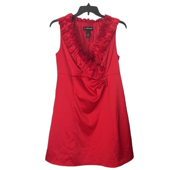 Lane Bryant Red Ruffle Mini Dress - Picture 2 of 6